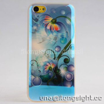 Colorful floral electroplating TPU Case For iPhone 5C